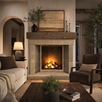 FireRock 42" See-Through Vent-Free Masonry Gas Fireplace - Model VENTLESS ST 42 — lifestyle