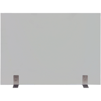 Custom made free standing fireplace screen with 9-inch foot depth and 1/4" glass thickness