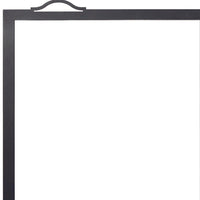 Free Standing Fireplace Screen Custom Made Essentials Rectangle with Laser-Cut Handles - ExceptionalFire