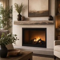 Cabin Pine Non-Combustible Concrete Mantel Shelf Pale Honey Finish