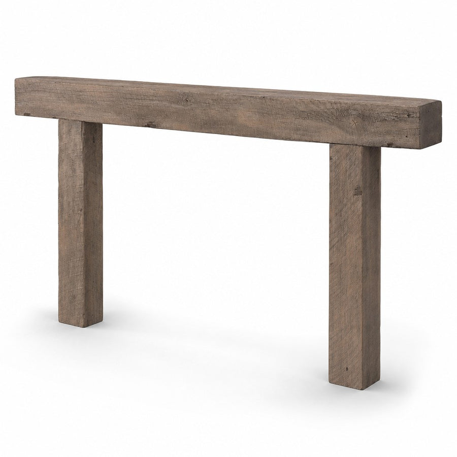 Hitching Post concrete mantel in Pale Honey