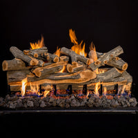 42-inch Arizona Juniper see-through vented gas log set with realistic hand-painted logs and dual-sided balanced flames for modern fireplaces