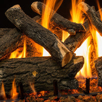 36" AZ Weathered Oak Charred Outdoor Gas Log Set | Grand Canyon