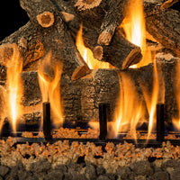 24" Arizona Weathered Oak See-Through Outdoor Gas Log Set | Grand Canyon