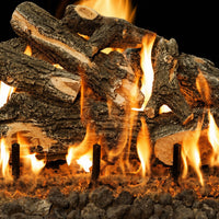 30" Arizona Weathered Oak See-Through Outdoor Gas Log Set | Grand Canyon