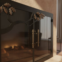 Oak Tree - Masonry & Prefab Fireplace Glass Doors | Custom