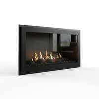 Original Moderne - Single Panel Masonry & Prefab Fireplace Glass Doors | Custom