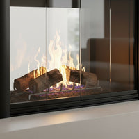 Bungalow - Masonry Fireplace Glass Door Masonry | Custom