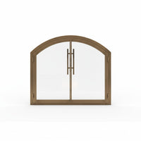 Legend Plain Arch Steel Fireplace Glass Doors Custom Made | Masonry