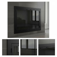 Carolina Sleek Steel Fireplace Glass Doors | Masonry & Prefab | Custom