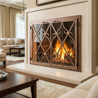 Banded Scroll - Masonry & Prefab Fireplace Glass Doors