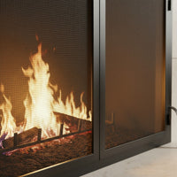 Fireplace Screen With Operable Doors - Custom Size & 21 Finishes - Carolina