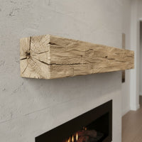 Tobacco Barn Non-Combustible Concrete Mantel Shelf Pale Honey Finish