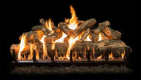 Grand Canyon Gas Logs Jumbo Arizona Weathered Oak outdoor gas log set with stainless steel burners and realistic design