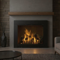 Grande Flat Black Masonry Fireplace Door | Standard Sizes - ExceptionalFire