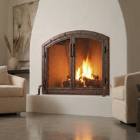 Free Standing Fireplace Screen Custom Made Blacksmith Arch Working Doors