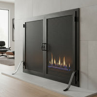Fireplace Screen with Operable Doors Custom Size 21 Finishes - Legend