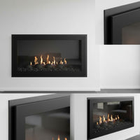 Original Moderne - Single Panel Masonry & Prefab Fireplace Glass Doors | Custom