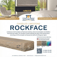 Rockface Stone Non-Combustible Concrete Mantel Shelf Bluegrass Fog Finish