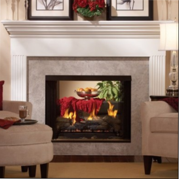 Empire Breckenridge premium 36" see-through vent-free gas firebox double-sided fireplace