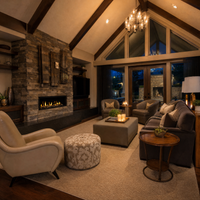 Majestic Echelon II 36" Direct Vent Linear Gas Fireplace — lifestyle