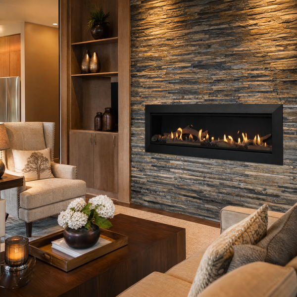 Majestic Echelon II 48" Direct Vent Linear Gas Fireplace — lifestyle