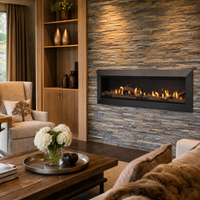 Majestic Echelon II 60" Direct Vent Linear Gas Fireplace — lifestyle