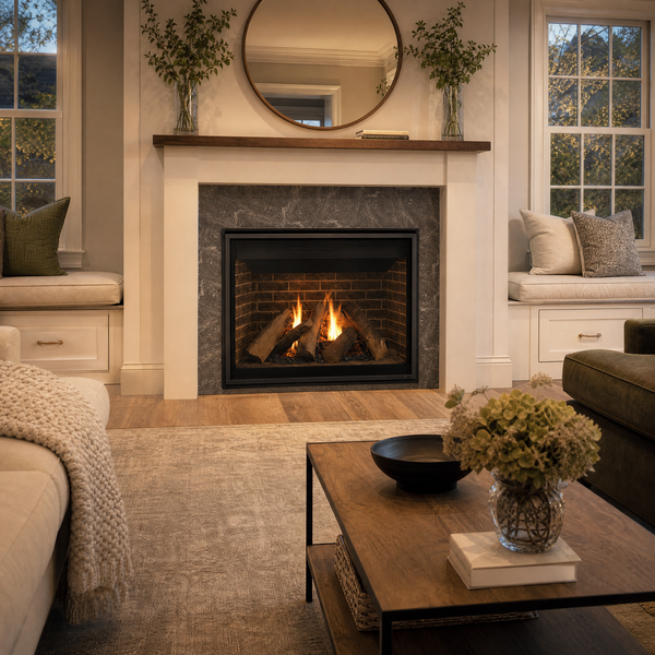 Majestic Meridian Platinum 36" Direct Vent Gas Fireplace — lifestyle