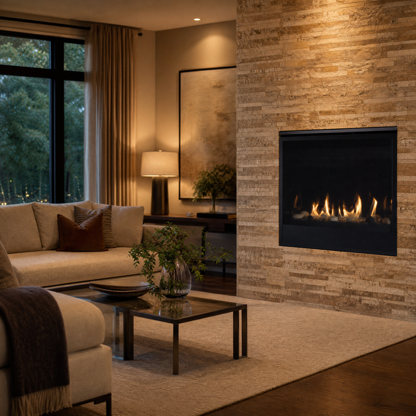 Majestic Quartz 42" Direct Vent Gas Fireplace — lifestyle