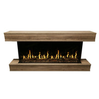 Modern Flames Orion Multi 76-Inch Three-Sided Electric Fireplace with Allwood Wall System - Model OR76-MULTI