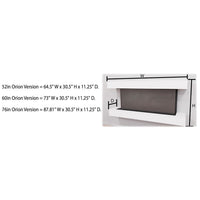 Modern Flames Orion Multi 76-Inch Three-Sided Electric Fireplace with Allwood Wall System - Model OR76-MULTI