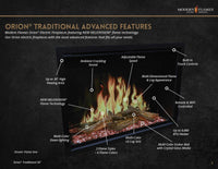 Modern Flames Orion Traditional 26" Heliovision Virtual Built-In Electric Firebox - Model OR26-TRAD - ExceptionalFire