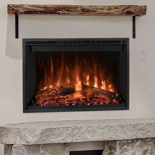 Modern Flames RS-3021 RedStone 30-inch built-in electric fireplace with Hybrid-FX flame technology and RGB lighting