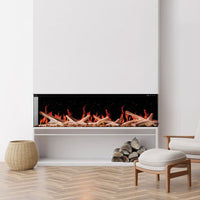 Napoleon Luminex Series built-in LCD electric fireplace with customizable flame visuals and ambient lighting