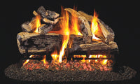 18" Charred Rugged Split Oak ANSI Vented Gas Log Set | Real Fyre