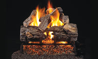 16" Burnt Rustic Oak ANSI Vented Gas Log Set | Real Fyre