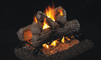 36" Golden Oak Designer + See-Through Vented Gas Logs | Real Fyre