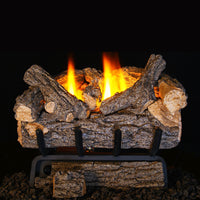 16" Valley Oak Ventless Refractory Gas Log Set | Real Fyre