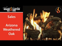 36" Jumbo Weathered Oak Vented Gas Log Set | Grand Canyon