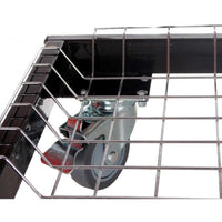 Primo Oval Junior 200 Ceramic Kamado Grill On Steel Cart With Side Tables And Stainless Steel Grates - ExceptionalFire