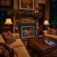 Real Fyre mSeries Millivolt 36" Direct Vent Gas Fireplace Insert - Model DVI-36m — lifestyle