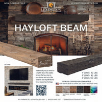 Hayloft Non-Combustible Concrete Mantel Shelf Pale Honey Finish