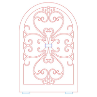 Rustic black screen arch custom design fireplace screen 26.5" height by 17" width with steel frame