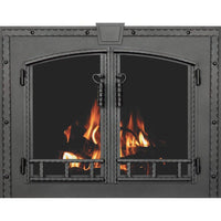 Smithline - Arch Conversion - Masonry and Prefab Fireplace Glass Doors - ExceptionalFire