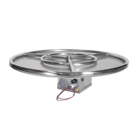 Grand Canyon 48" Round Flat Stack Fire Pit Burner Kit - Electronic Ignition (Propane)