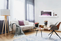 Stylus Cara Wall Hanging Electric Fireplace sleek 59-inch modern heater with customizable flames and USB ports