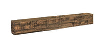 Tavern Timbered Beam Non-Combustible Mantel Shelf Fieldstone finish - ExceptionalFire