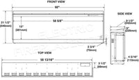 Trivista™ Primis 60 Three-sided Built-in Electric Fireplace - Model NEFB60H-3SV - ExceptionalFire
