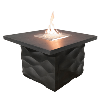 Voro Firetable black lava finish 36-inch outdoor firetable with stainless steel star burner