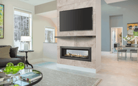 Majestic Echelon II See-Through 48 gas fireplace lifestyle room shot